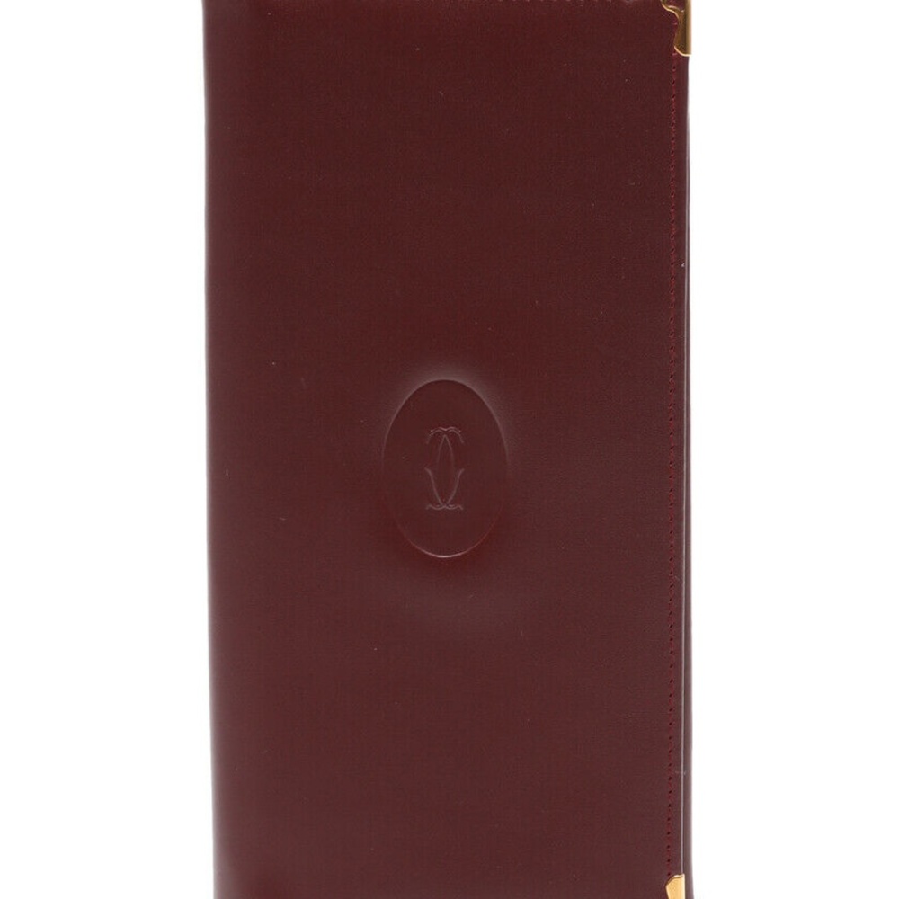 Cartier MUST LINE Folded Long Wallet Leather